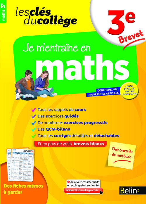 Clés du collège - Maths 3e. Brevet