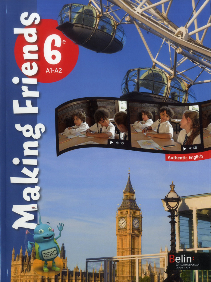 Anglais 6e A1-A2 Making Friends. Avec 1 DVD   1 CD AUDIO
