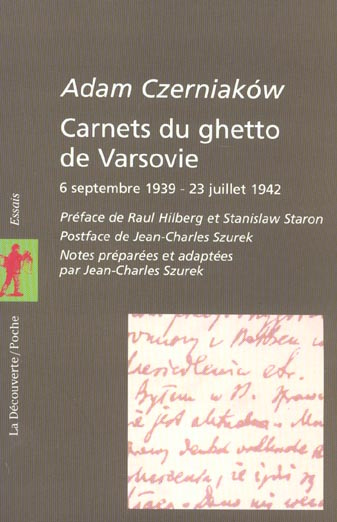 Carnets du ghetto de Varsovie (6 septembre 1939 - 23 juillet 1942)