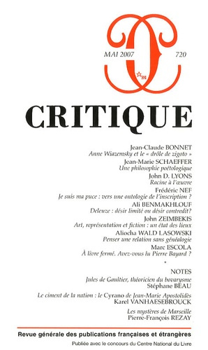 Critique N° 720, Mai 2007