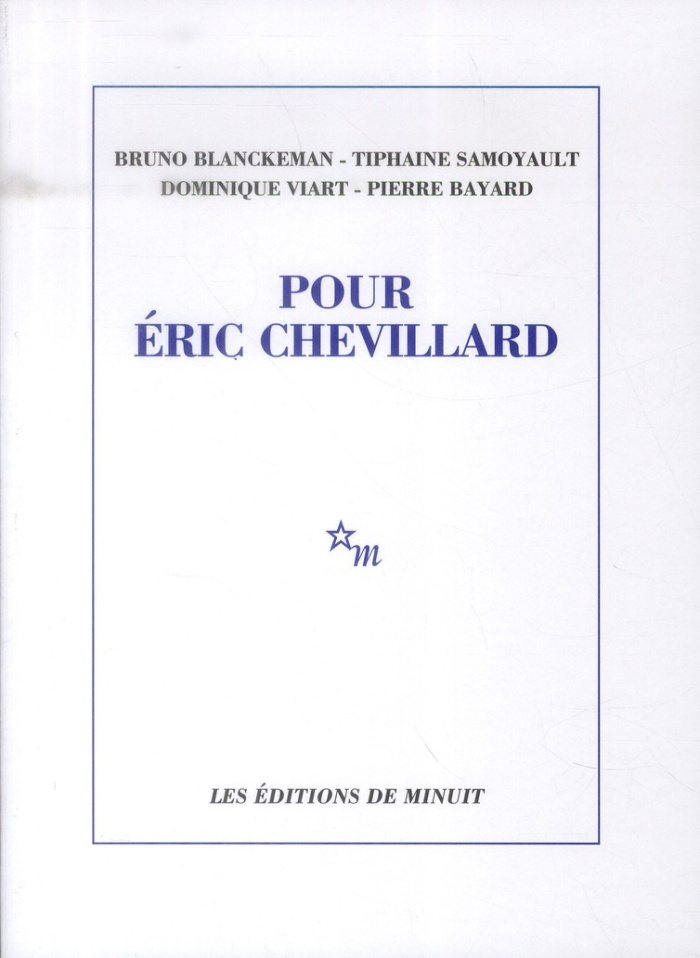 Pour Eric Chevillard