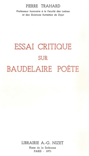 Essai critique sur Baudelaire poète