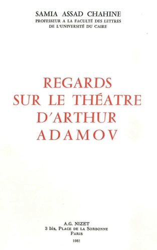 Regards sur le théâtre d'Arthur Adamov