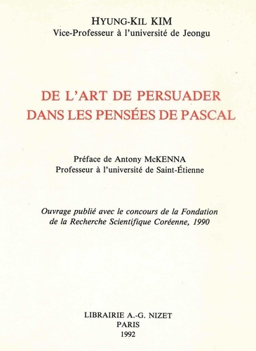 De l'art de persuader dans Les Pensées de Pascal