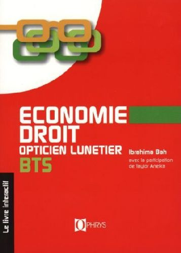 Economie-Droit BTS opticien lunetier