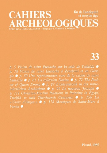 Cahiers archéologiques N° 33/1985