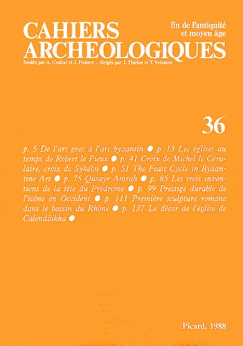 Cahiers archéologiques N° 36/1988