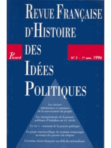 Revue française d'Histoire des idées politiques N° 3