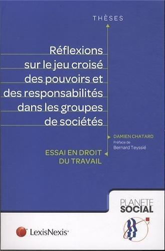Réflexions sur le jeu croisé des pouvoirs et des responsabilités dans les groupes de sociétés. Essai