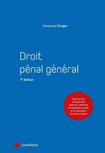 Droit pénal général. 7e édition