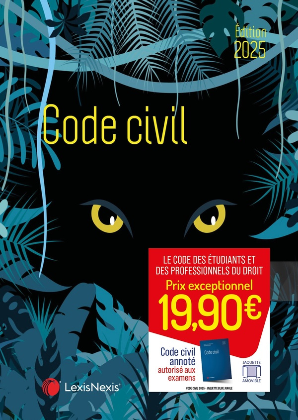 Code civil. Jaquette Blue Jungle, Edition 2025