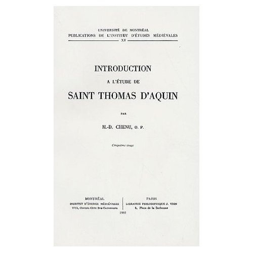 INTRODUCTION A L ETUDE DE SAINT THOMAS D AQUIN