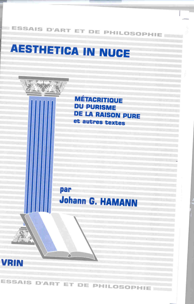 Aesthetica in nuce. Métacritique du purisme de la raison pure