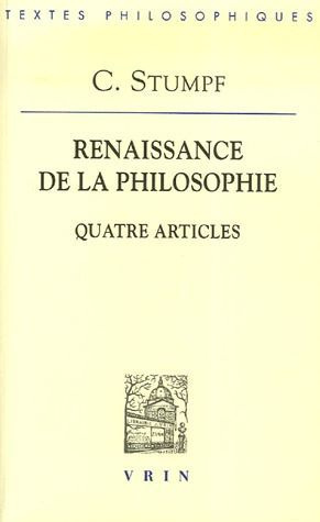 RENAISSANCE DE LA PHILOSOPHIE