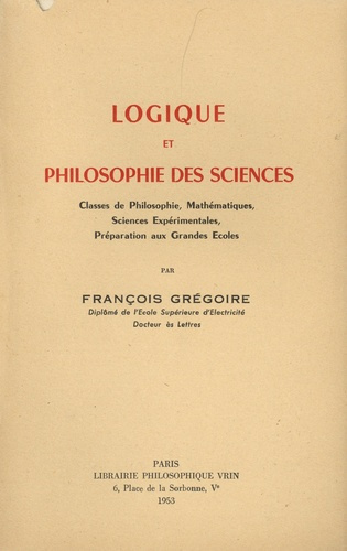 LOGIQUE ET PHILOSOPHIE DES SCIENCES