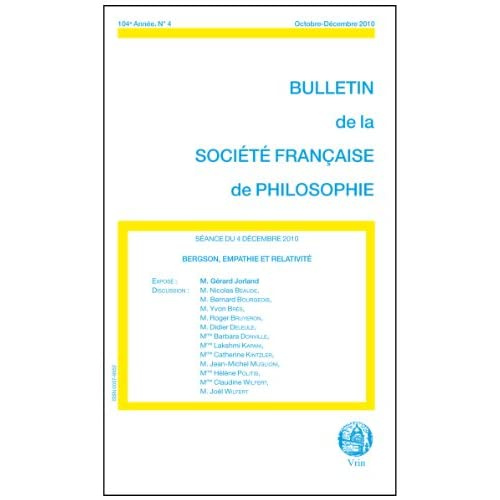 BERGSON EMPATHIE ET RELATIVITE