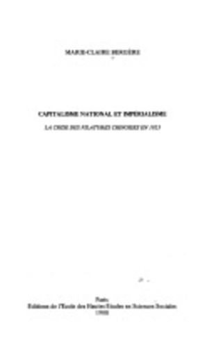 Capitalisme national et impérialisme. La crise des filatures chinoises en 1923