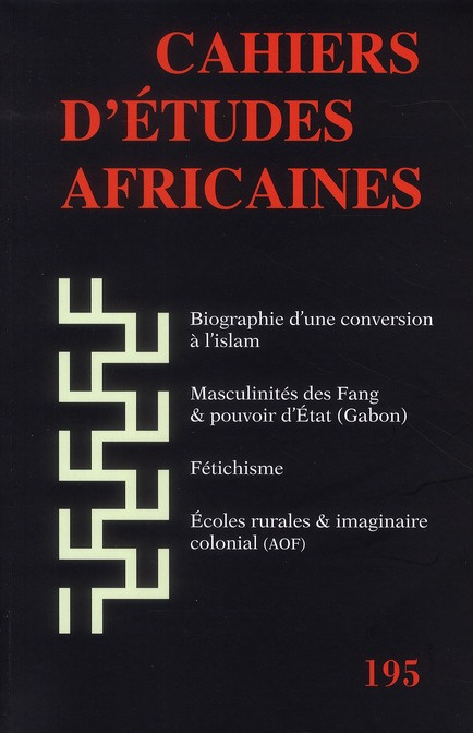 Cahiers d'études africaines N° 195