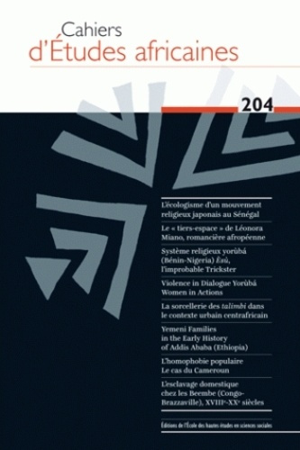 Cahiers d'études africaines N° 204/2011