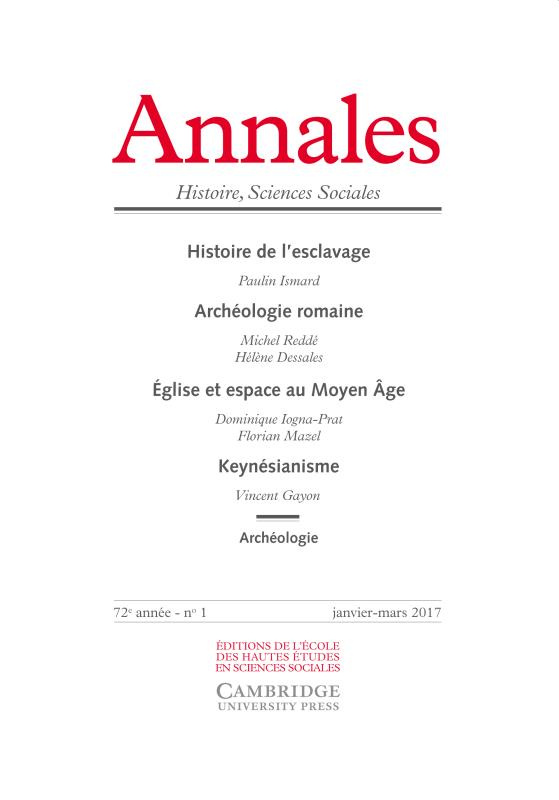 Annales Histoire, Sciences Sociales N° 1, janvier-mars 2017