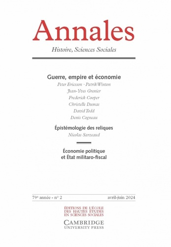 Annales Histoire, Sciences Sociales N° 2, avril-juin 2024