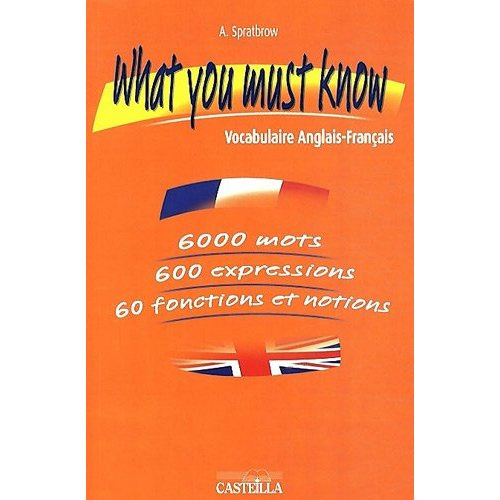 What you must know. Vocabulaire Anglais-Français