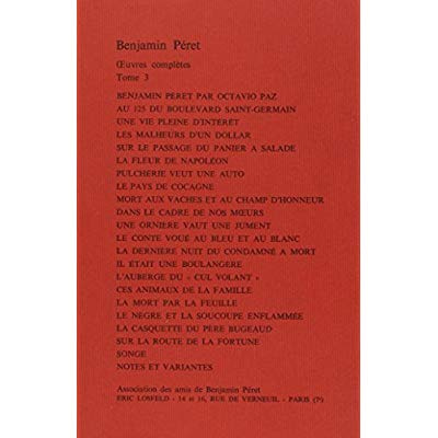 Oeuvre Peret. Tome 3