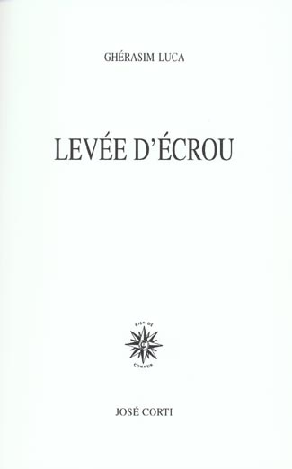 Levée d'écrou