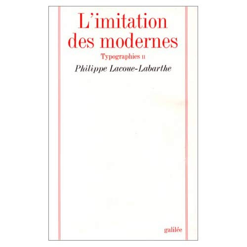 Typographies N° 2 : L'Imitation des modernes