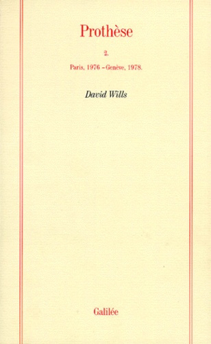 PROTHESE. Tome 2, Paris 1976, Genève 1978