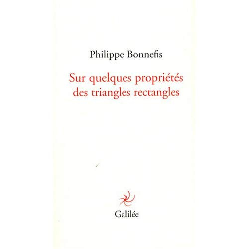 Sur quelques propriétés des triangles rectangles