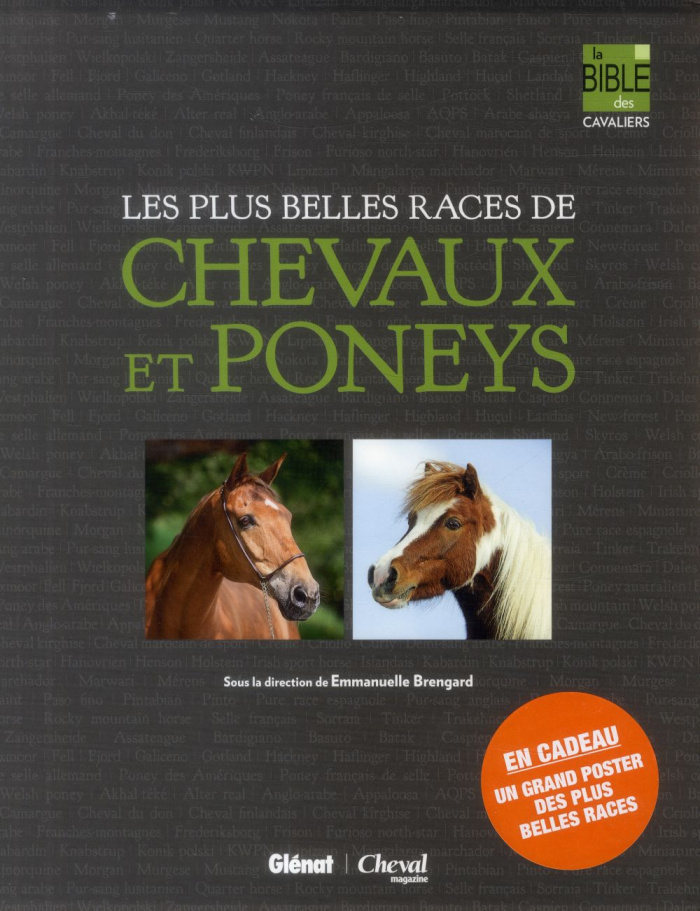 Les plus belles races de chevaux et poneys. Coffret 2 livres et 1 poster
