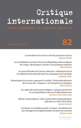 Critique internationale N° 82, janvier-mars 2019