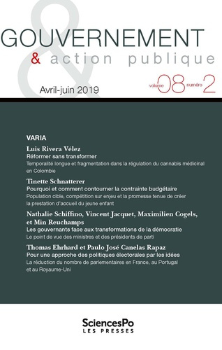Gouvernement & action publique Volume 8 N° 2, avril-juin 2019