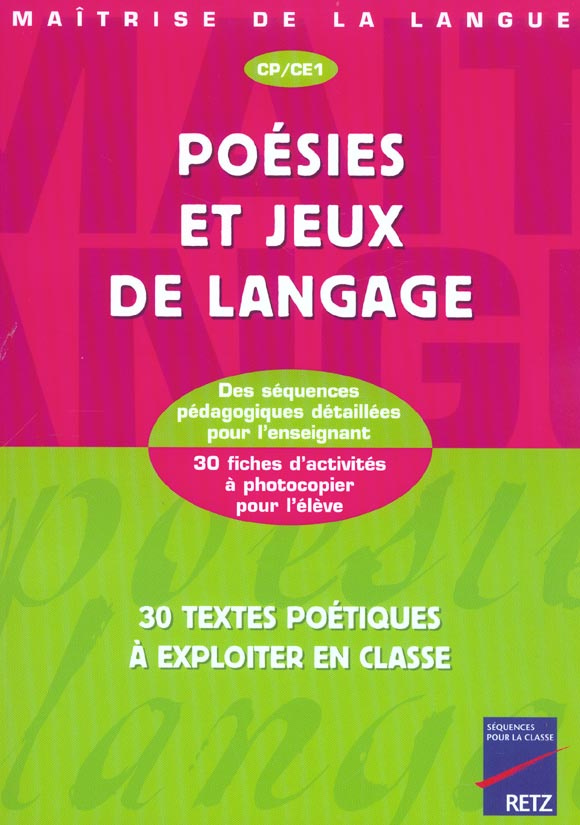 Poésies et jeux de langage CP/CE1