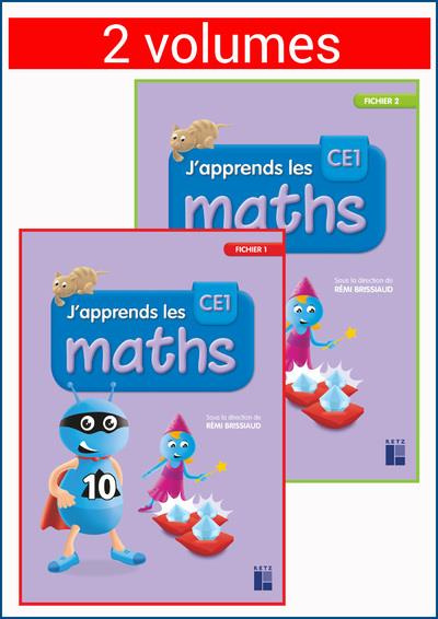 J'apprends les maths CE1. Fichiers 1 et 2, pack en 2 volumes, Edition 2019