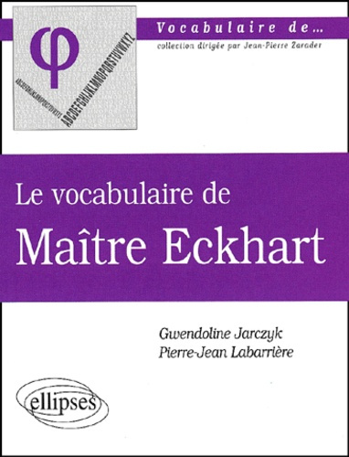 Le vocabulaire de Maître Eckhart