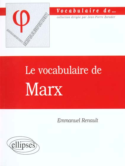 Le vocabulaire de Marx