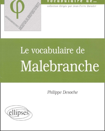 Le vocabulaire de Malebranche