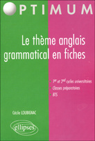 Le thème anglais grammatical en fiches