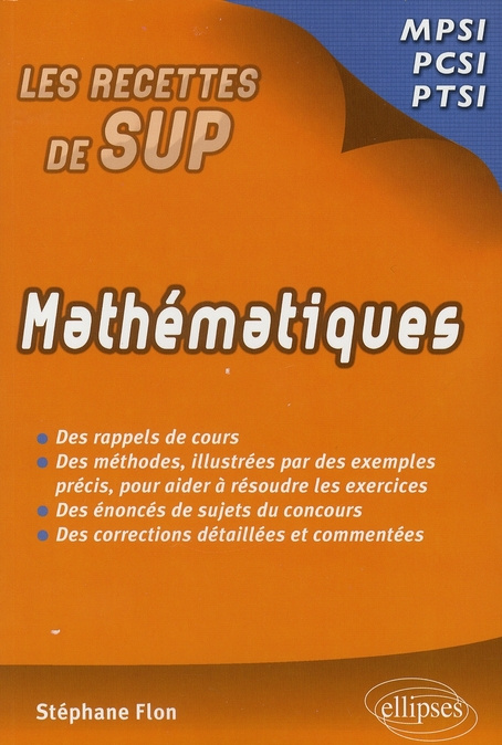 Mathématiques. MPSI/PCSI/PTSI