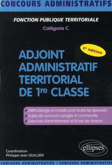 Adjoint administratif territorial de 1re classe. 3e édition