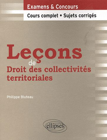 Leçons de Droit des collectivités territoriales