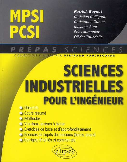 Sciences industrielles pour l'ingénieur MPSI-PCSI