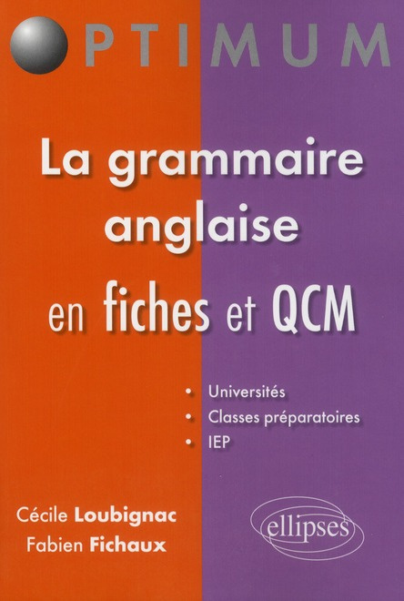 La grammaire anglaise en fiches et QCM