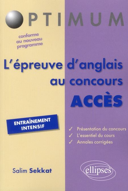 L'épreuve d'anglais au concours ACCES