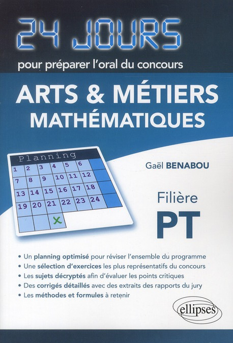 Concours Arts et métiers filière PT Mathématiques