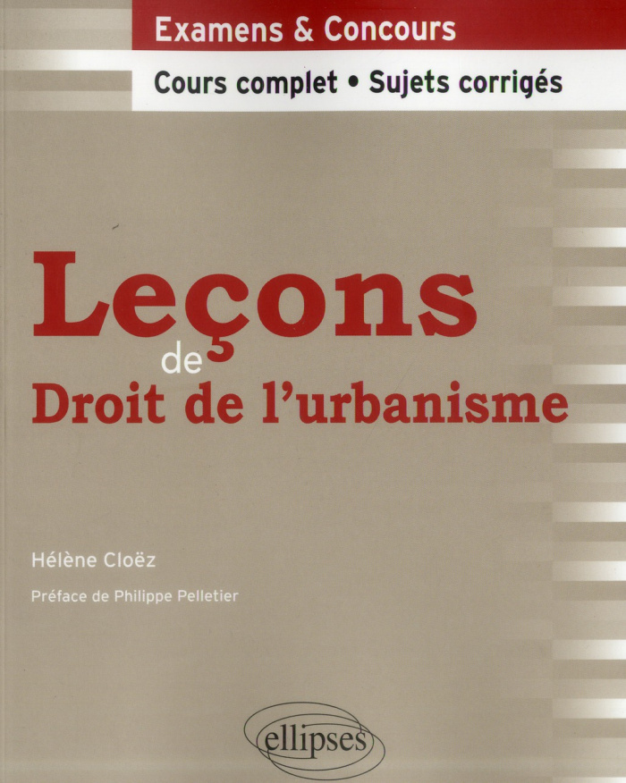 Leçons de droit de l'urbanisme