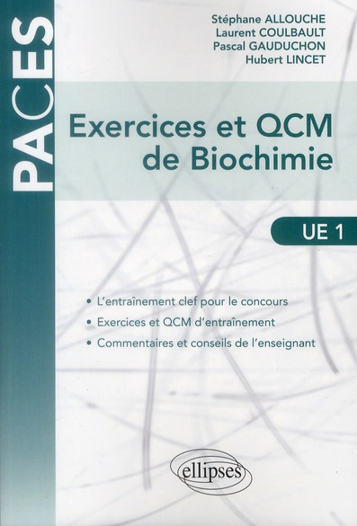 Exercices et QCM de biochimie UE 1