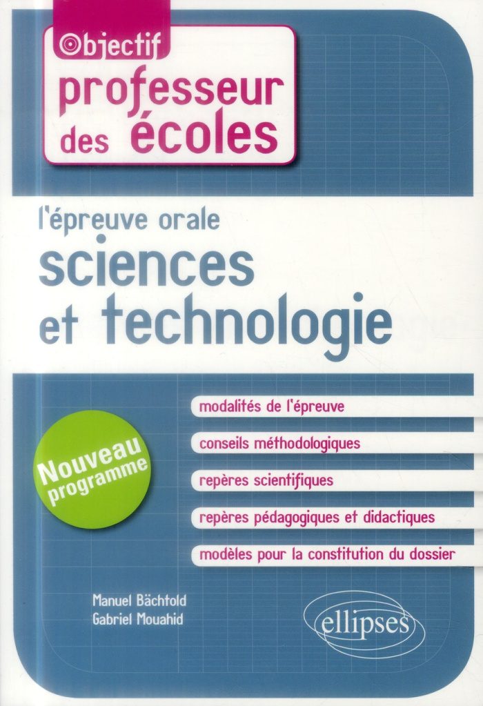 L'épreuve orale sciences et technologie